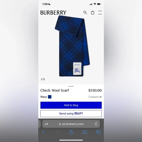 Authentic Burberrys (vintage) black plaid scarf - Picture 17 of 17